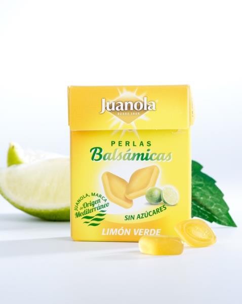 JUANOLA PERLAS BÁLSAMICAS SABOR LIMÓN VERDE 25 GR