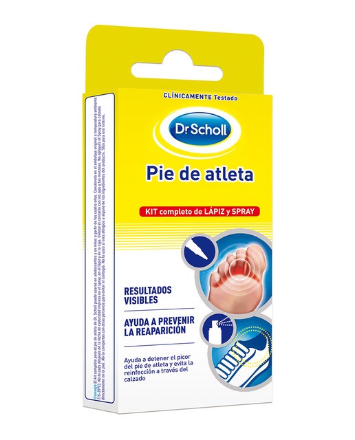 DR SCHOLL PIE DE ATLETA KIT LÁPIZ+SPRAY 10 ML