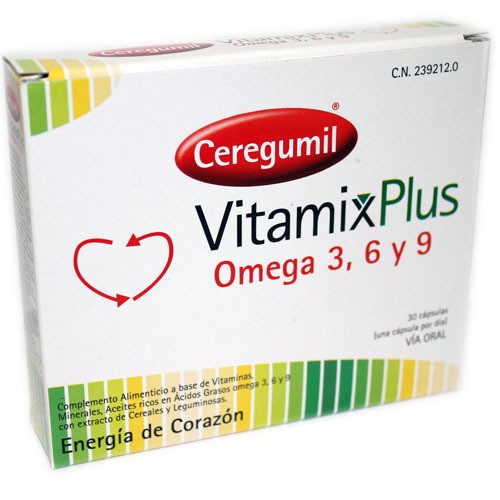 CEREGUMIL VITAMIX PLUS OMEGA 3, 6 Y 9 30 CÁPS