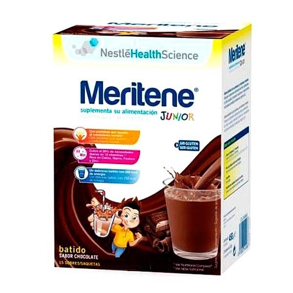 MERITENE JUNIOR 30 GR 15 SOBRES SABOR CHOCOLATE