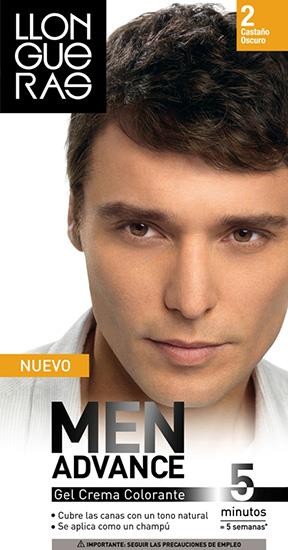 LLONGUERAS MEN ADVANCE GEL CREMA COLORANTE HOMBRES 40 ML COLOR CASTAÑO OSCURO