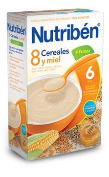 NUTRIBÉN 8 CEREALES Y MIEL CON 4 FRUTAS 600 G