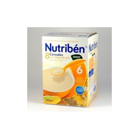 NUTRIBÉN PAPILLA 8 CEREALES CON UN TOQUE DE MIEL DIGEST 6 MES 600 G