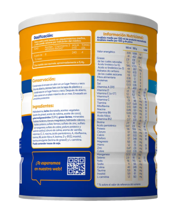 NUTRIBÉN LECHE CRECIMIENTO 3 800 G