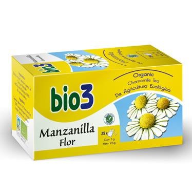 BIO 3 MANZANILLA FLOR INFUSIÓN 25 BOLSITAS