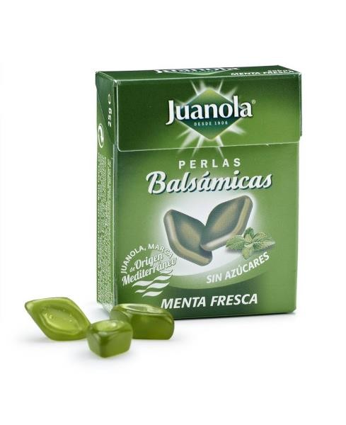 JUANOLA PERLAS BÁLSAMICAS SABOR MENTA FRESCA 25 GR