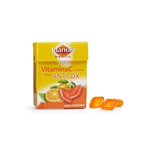 JUANOLA VITAMINA C EN PERLAS EFECTO ANTIOXIDANTE 25 GR SABOR NARANJA