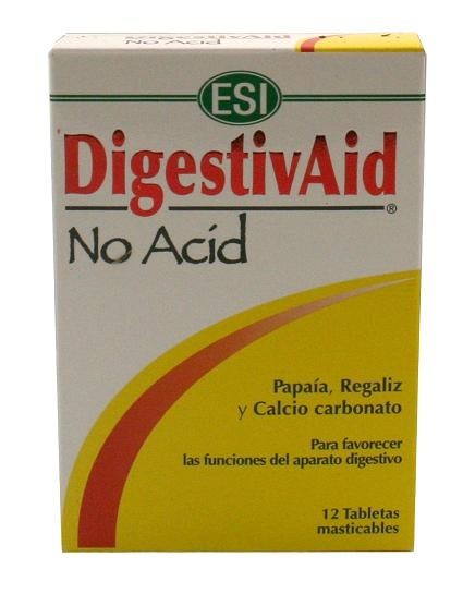 DIGESTIVAID NO ACID 12 TABLETAS MASTICABLES