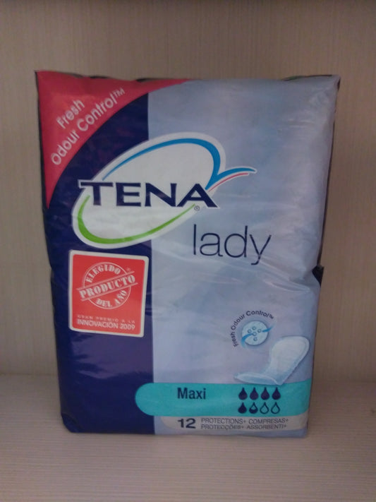 TENA LADY COMPRESAS MAXI 12 U