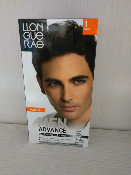 LLONGUERAS MEN ADVANCE GEL CREMA COLORANTE HOMBRES 40 ML COLOR NEGRO