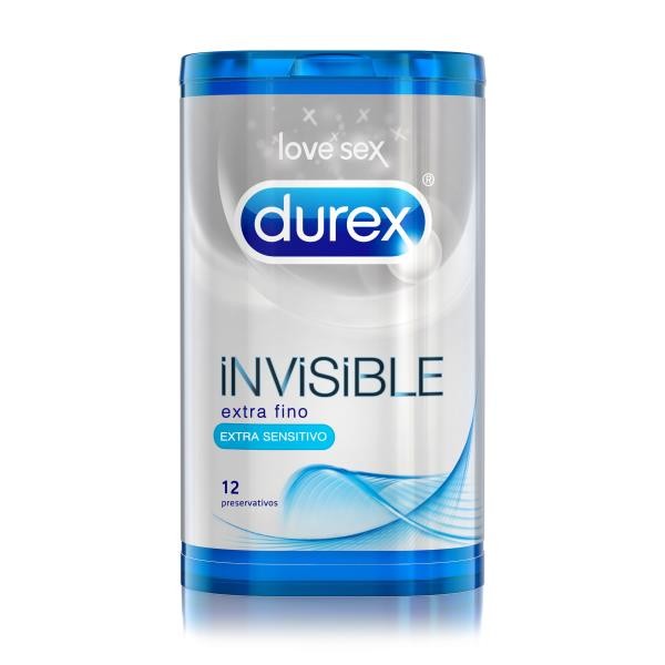 DUREX INVISIBLE EXTRA SENSITIVO 12 PRESERVATIVOS
