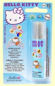 HELLO KITTY BÁLSAMO LABIAL 5,7 ML CON SPF 12 + UVA SABOR ÀMBAR Y AZÚCAR DE CAÑA