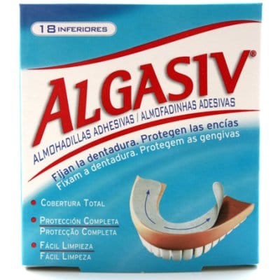 ALGASIV 18 ALMOHADILLAS ADHE. DENTADURA INFERIOR