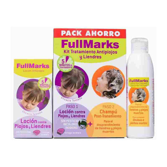 FULLMARKS  KIT TRATAMIENTO ANTIPIOJOS Y LIENDRES
