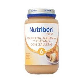NUTRIBÉN POTITO MANZANA, NARANJA Y PLÁTANO CON GALLETAS 6 MES 250 GR