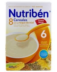 NUTRIBÉN PAPILLA 8 CEREALES CON UN TOQUE DE MIEL Y FRUTOS SECOS 600 G
