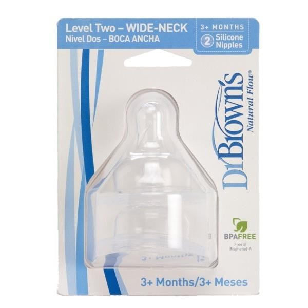 DR BROWN 2 U TETINAS DE SILICONA ESTÁNDAR 3+ MESES