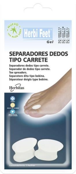 HERBI FEET SEPARADORES DE DEDOS TIPO CARRETE TALLA M